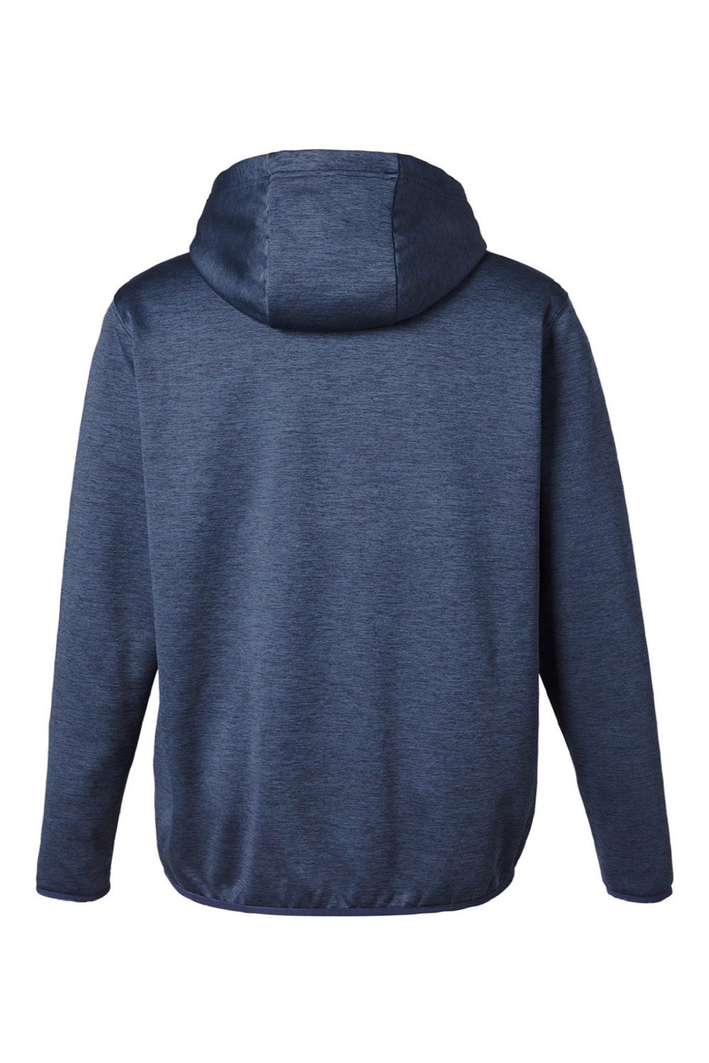 Huk H130093 Mens Performance Fleece Hooded Sweatshirt Hoodie w/ Pouch Pocket Heather Naval Academy Blue Flat Back