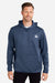 Huk H130093 Mens Performance Fleece Hooded Sweatshirt Hoodie w/ Pouch Pocket Heather Naval Academy Blue Model Front