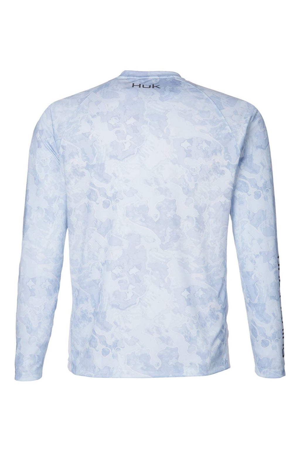 Huk H12L003 Mens LoPro Camo Long Sleeve Crewneck T-Shirt Kenai Blue Flat Back