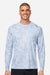Huk H12L003 Mens LoPro Camo Long Sleeve Crewneck T-Shirt Kenai Blue Model Front