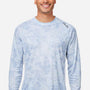 Huk Mens LoPro Moisture Wicking Long Sleeve Crewneck T-Shirt - Kenai Blue - New