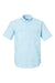 Huk H150171 Mens Tide Point Short Sleeve Button Down Shirt Crystal Blue Flat Front