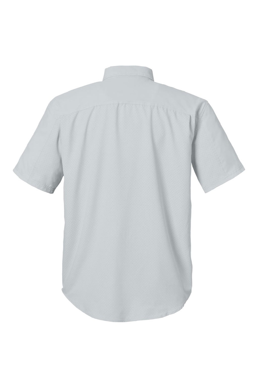 Huk H150171 Mens Tide Point Short Sleeve Button Down Shirt Harbor Mist Grey Flat Back
