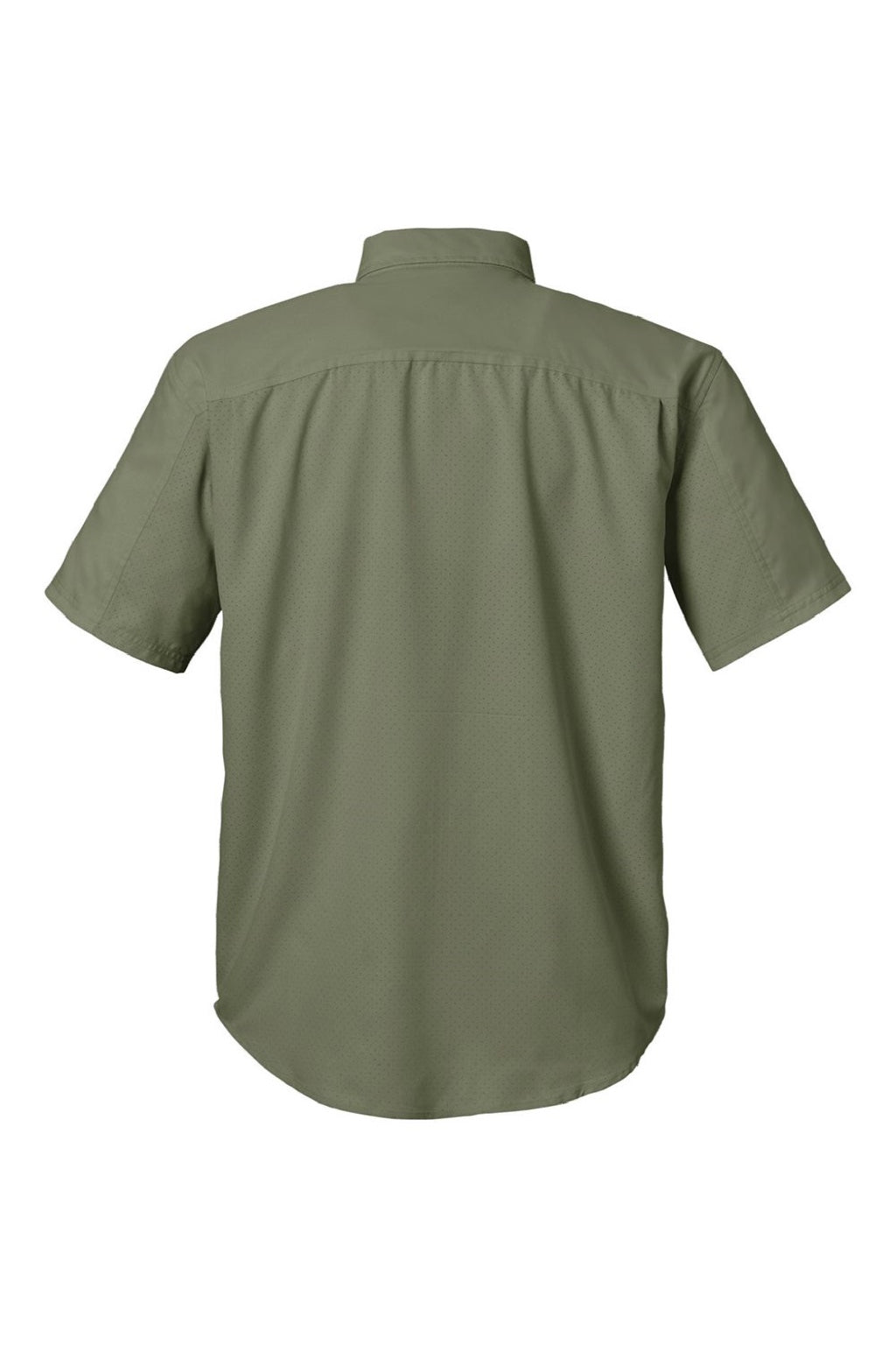 Huk H150171 Mens Tide Point Short Sleeve Button Down Shirt Moss Green Flat Back