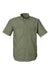 Huk H150171 Mens Tide Point Short Sleeve Button Down Shirt Moss Green Flat Front