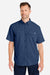 Huk H150171 Mens Tide Point Short Sleeve Button Down Shirt Naval Academy Blue Model Front