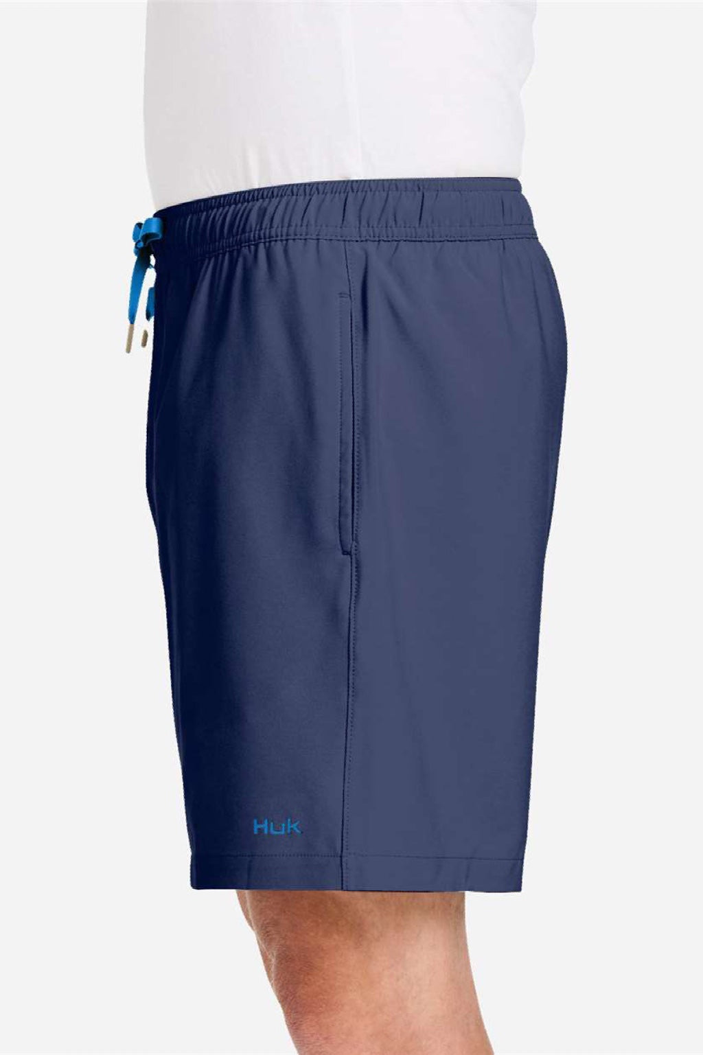Huk H200184 Mens Pursuit Volley Shorts Sargasso Sea Blue Model Side