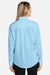 Huk H615006 Womens Tide Point Long Sleeve Button Down Shirt Shirt Crystal Blue Model Back