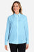 Huk H615006 Womens Tide Point Long Sleeve Button Down Shirt Shirt Crystal Blue Model Front