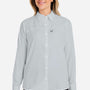 Huk Womens Tide Point UPF 30+ Long Sleeve Button Down Shirt - Harbor Mist Grey - NEW