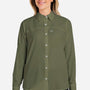 Huk Womens Tide Point UPF 30+ Long Sleeve Button Down Shirt - Moss Green - NEW