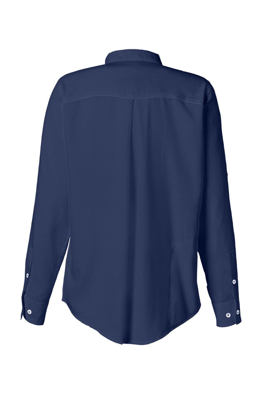 Huk H615006 Womens Tide Point Long Sleeve Button Down Shirt Shirt Naval Academy Blue Flat Back