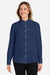 Huk H615006 Womens Tide Point Long Sleeve Button Down Shirt Shirt Naval Academy Blue Model Front