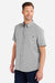 Huk H150154 Mens Kona Short Sleeve Button Down Shirt Harbor Mist Grey Model Side