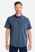 Huk H150154 Mens Kona Short Sleeve Button Down Shirt Naval Academy Blue Model Front
