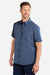 Huk H150154 Mens Kona Short Sleeve Button Down Shirt Naval Academy Blue Model Side