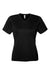 Team 365 TT15W Womens Zone Performance Mesh Short Sleeve V-Neck T-Shirt Black Flat Front