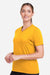 Team 365 TT15W Womens Zone Performance Mesh Short Sleeve V-Neck T-Shirt Athletic Gold Model Side