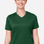 Team 365 Womens Zone Performance Mesh Moisture Wicking Short Sleeve V-Neck T-Shirt - Dark Green - Coming Soon