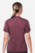 Team 365 TT15W Womens Zone Performance Mesh Short Sleeve V-Neck T-Shirt Dark Maroon Model Back