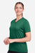 Team 365 TT15W Womens Zone Performance Mesh Short Sleeve V-Neck T-Shirt Forest Green Model Side