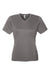 Team 365 TT15W Womens Zone Performance Mesh Short Sleeve V-Neck T-Shirt Graphite Grey Flat Front