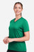 Team 365 TT15W Womens Zone Performance Mesh Short Sleeve V-Neck T-Shirt Kelly Green Model Side