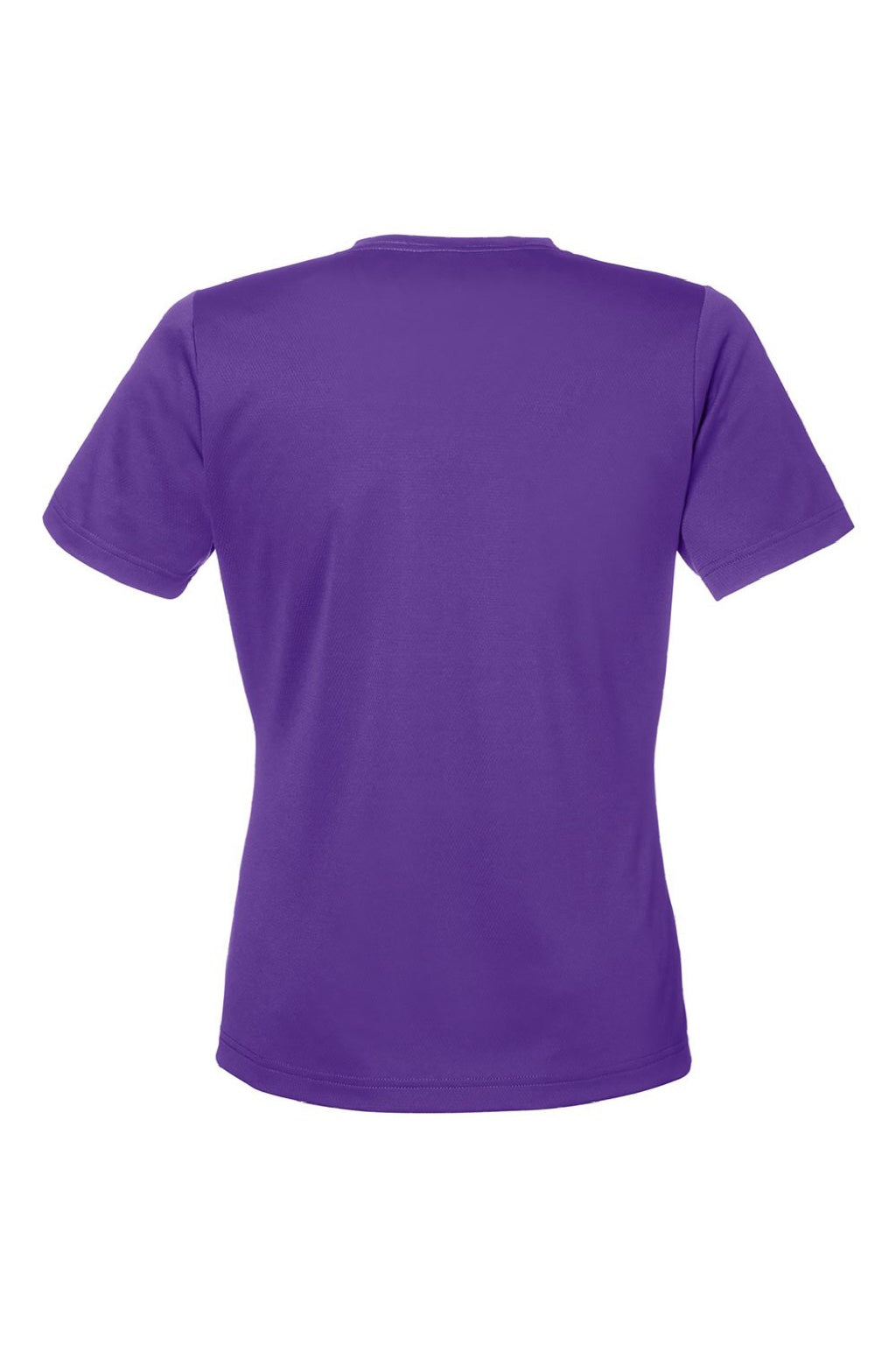 Team 365 TT15W Womens Zone Performance Mesh Short Sleeve V-Neck T-Shirt Purple Flat Back