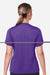 Team 365 TT15W Womens Zone Performance Mesh Short Sleeve V-Neck T-Shirt Purple Model Back