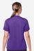 Team 365 TT15W Womens Zone Performance Mesh Moisture Wicking Short Sleeve V-Neck T-Shirt Purple Model Back