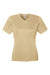 Team 365 TT15W Womens Zone Performance Mesh Short Sleeve V-Neck T-Shirt Vegas Gold Flat Front