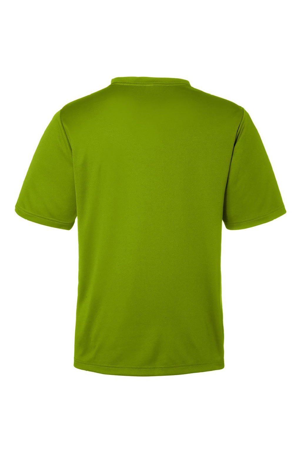 Team 365 TT15 Mens Zone Performance Mesh Short Sleeve Crewneck T-Shirt Acid Green Flat Back