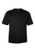 Team 365 TT15 Mens Zone Performance Mesh Short Sleeve Crewneck T-Shirt Black Flat Front