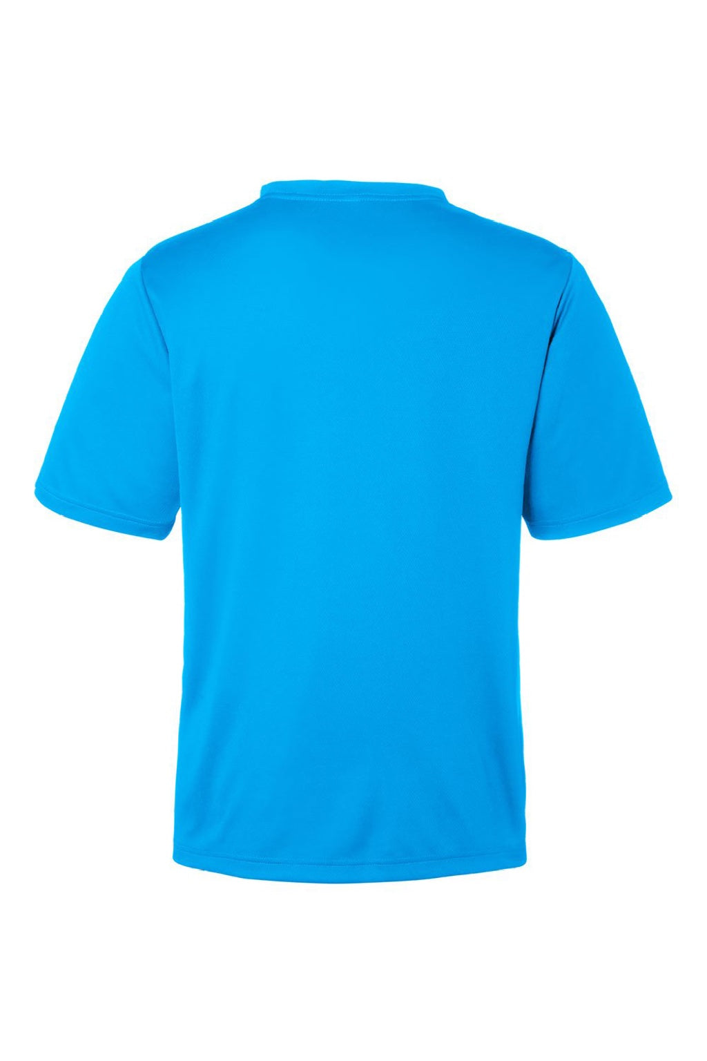 Team 365 TT15 Mens Zone Performance Mesh Moisture Wicking Short Sleeve Crewneck T-Shirt Electric Blue Flat Back