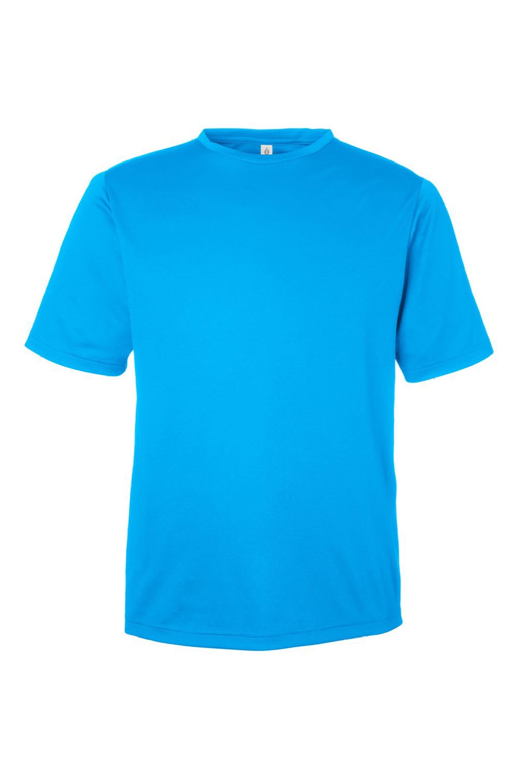 Team 365 TT15 Mens Zone Performance Mesh Moisture Wicking Short Sleeve Crewneck T-Shirt Electric Blue Flat Front