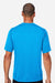 Team 365 TT15 Mens Zone Performance Mesh Moisture Wicking Short Sleeve Crewneck T-Shirt Electric Blue Model Back