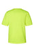 Team 365 TT15 Mens Zone Performance Mesh Moisture Wicking Short Sleeve Crewneck T-Shirt Safety Yellow Flat Back