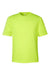 Team 365 TT15 Mens Zone Performance Mesh Moisture Wicking Short Sleeve Crewneck T-Shirt Safety Yellow Flat Front
