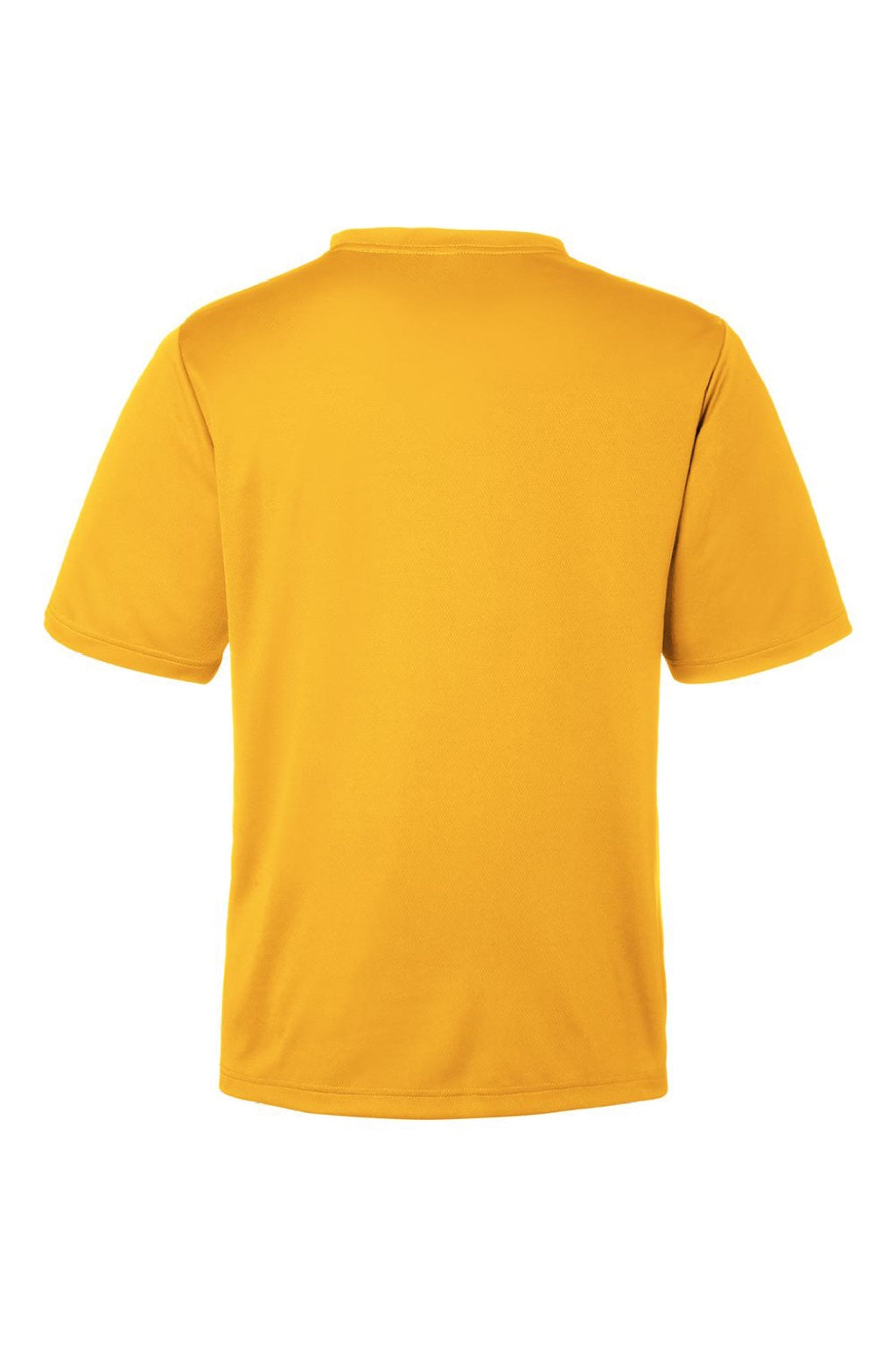 Team 365 TT15 Mens Zone Performance Mesh Short Sleeve Crewneck T-Shirt Athletic Gold Flat Back