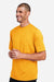 Team 365 TT15 Mens Zone Performance Mesh Short Sleeve Crewneck T-Shirt Athletic Gold Model Side