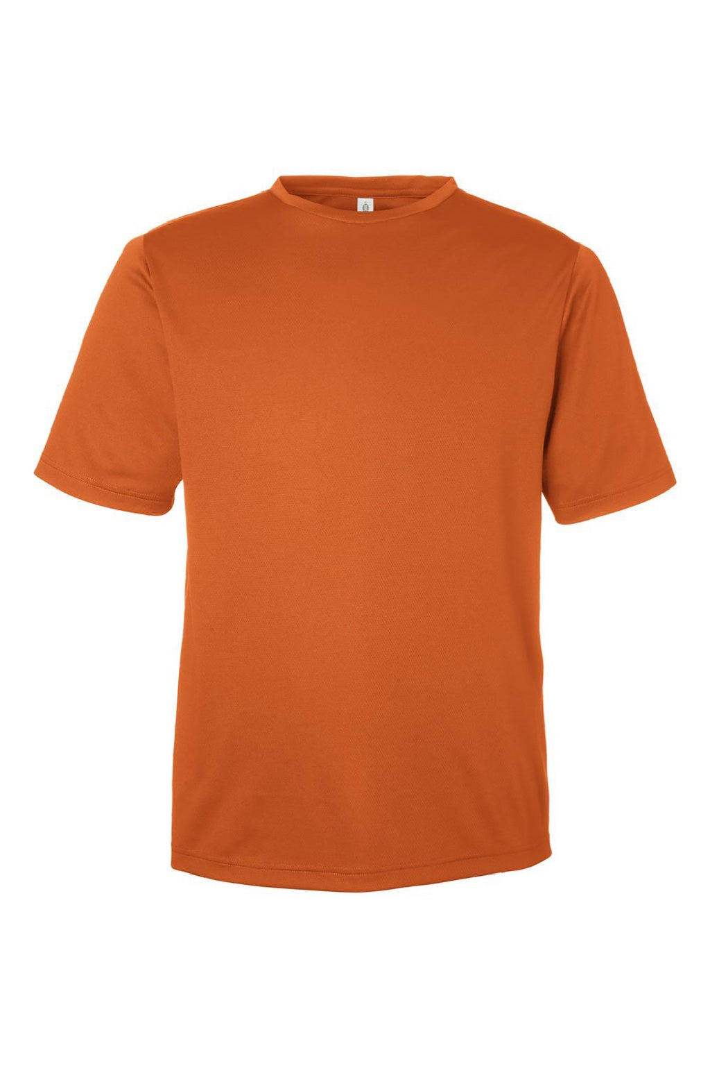 Team 365 TT15 Mens Zone Performance Mesh Short Sleeve Crewneck T-Shirt Burnt Orange Flat Front