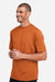 Team 365 TT15 Mens Zone Performance Mesh Short Sleeve Crewneck T-Shirt Burnt Orange Model Side
