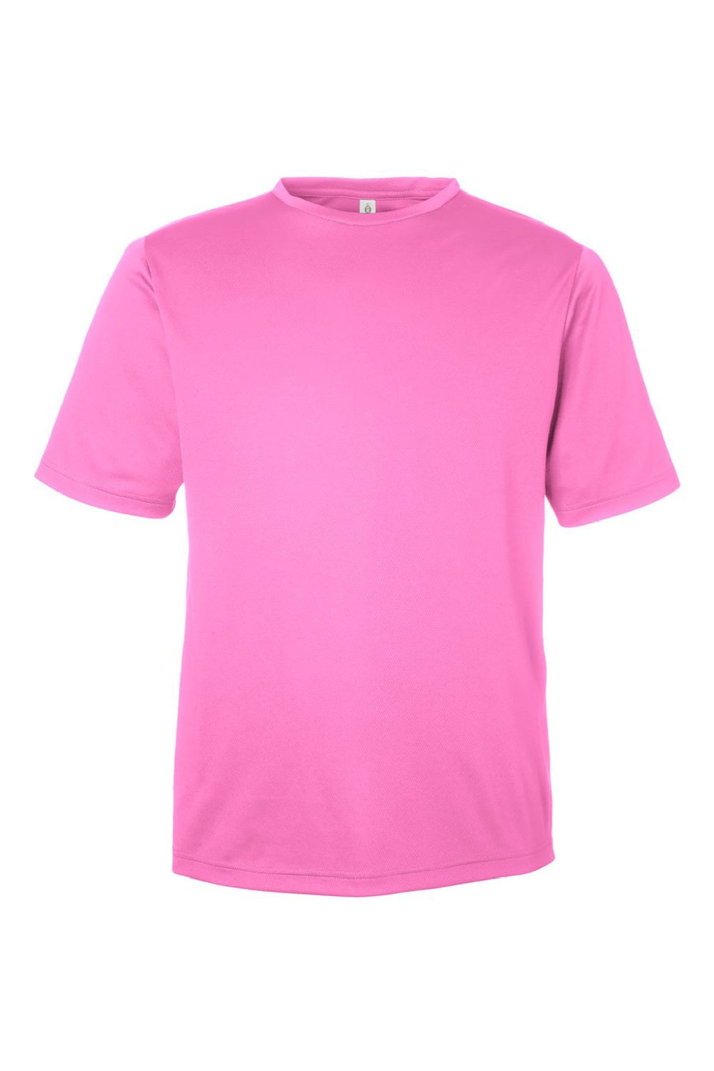 Team 365 TT15 Mens Zone Performance Mesh Short Sleeve Crewneck T-Shirt Charity Pink Flat Front