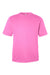 Team 365 TT15 Mens Zone Performance Mesh Short Sleeve Crewneck T-Shirt Charity Pink Flat Front