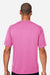 Team 365 TT15 Mens Zone Performance Mesh Short Sleeve Crewneck T-Shirt Charity Pink Model Back