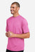 Team 365 TT15 Mens Zone Performance Mesh Short Sleeve Crewneck T-Shirt Charity Pink Model Side