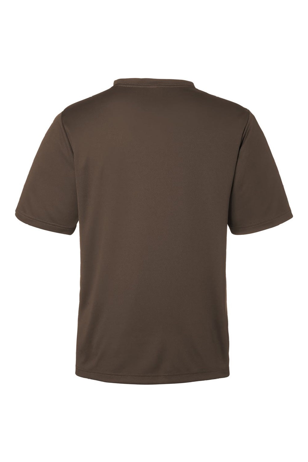 Team 365 TT15 Mens Zone Performance Mesh Short Sleeve Crewneck T-Shirt Dark Brown Flat Back