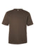 Team 365 TT15 Mens Zone Performance Mesh Short Sleeve Crewneck T-Shirt Dark Brown Flat Front