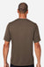 Team 365 TT15 Mens Zone Performance Mesh Short Sleeve Crewneck T-Shirt Dark Brown Model Back