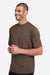Team 365 TT15 Mens Zone Performance Mesh Short Sleeve Crewneck T-Shirt Dark Brown Model Side